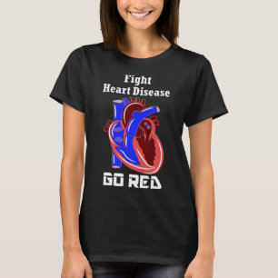 Camiseta Mês Cardíaco Vermelho Para Sensibilização Para Doe