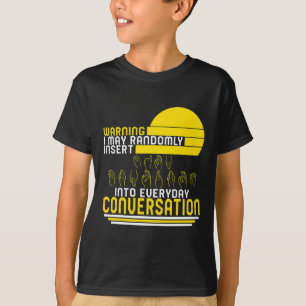 Camiseta Mês da Consciência Asl Inserir Aleatoriamente Comm
