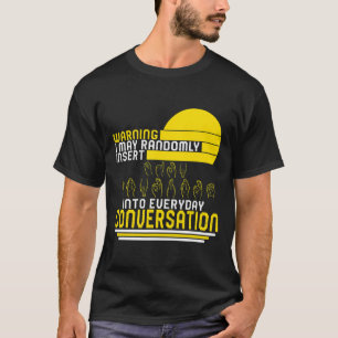 Camiseta Mês da Consciência Asl Inserir Aleatoriamente Comm