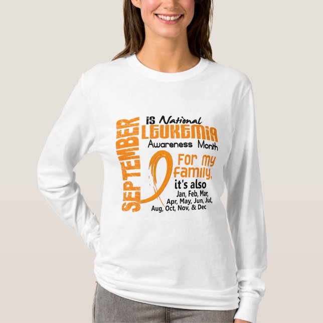 Camiseta Mês da consciência da leucemia (Frente)