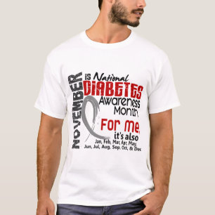 Camiseta Mês da consciência do diabetes cada mês para MI