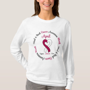 Camiseta Mês da consciência principal e de pescoço do ca