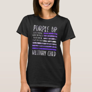 Camiseta Mês Da Criança Militar 2022 Púrpura Para Mil