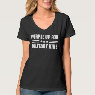 Camiseta Mês Da Criança Militar 2022 Púrpura Para Mil