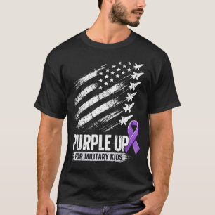 Camiseta Mês da criança militar Purple up criança militar