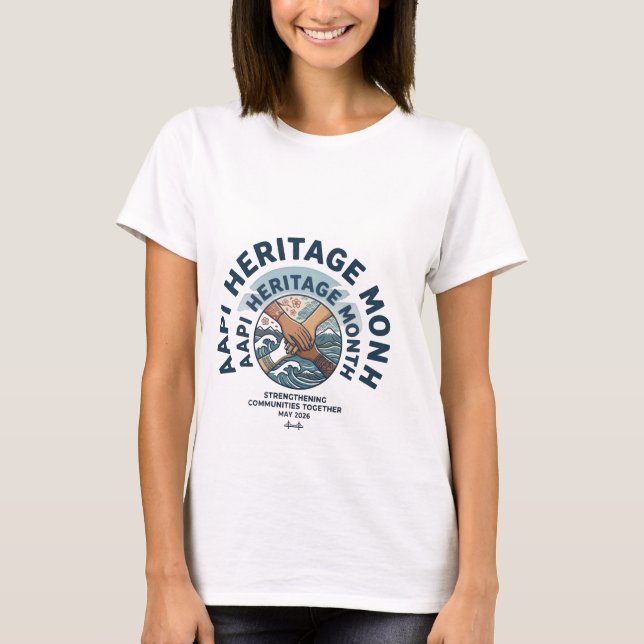 Camiseta Mês da Herança AAPI 2026 Poder na Unidade Gráfico  (Frente)
