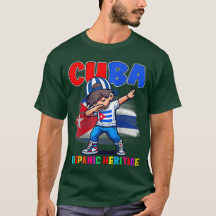 Camiseta Mês da Herança Hispânica Bandeira Cubana Cuba Dabb