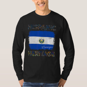 Camiseta Mês da Herança Hispânica Bandeira da Nicarágua Org