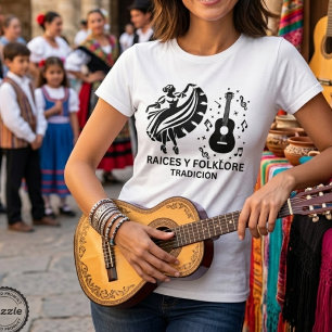 Camiseta Mês da Herança Hispânica Raíces y Folklór