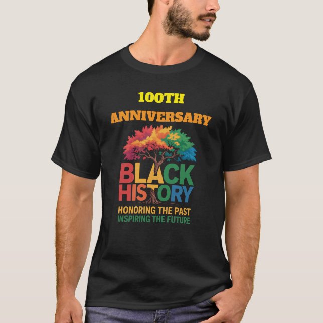 Camiseta - Mês da História Negra 100 Anos (Frente)