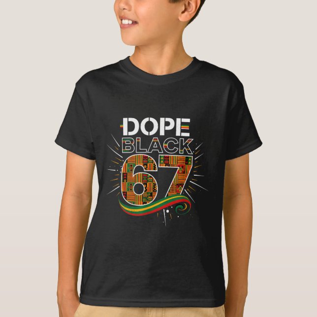 Camiseta Mês da História Negra 67 Preto Seis Sete Meme  (Frente)
