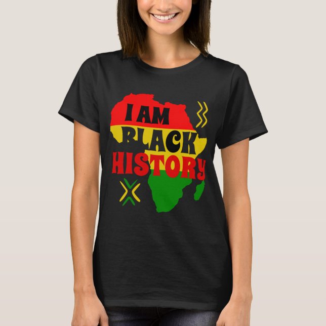 Camiseta Mês da História Negra, Americano Africano (Frente)