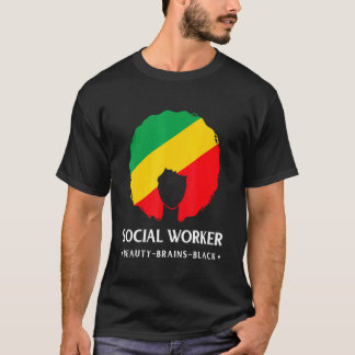 Camiseta Mês da História Negra Assistente Social Afro-Ameri