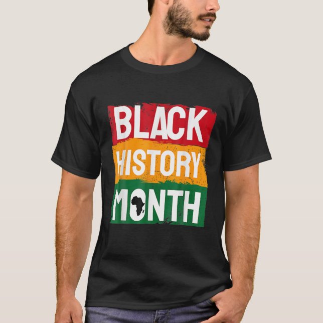 Camiseta Mês da História Negra. Celebração Afro-Americana (Frente)