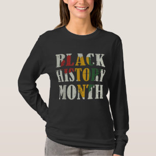 Camiseta Mês da história negra com bandeira do mapa african