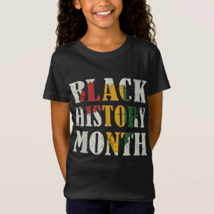 Camiseta Mês da história negra com bandeira do mapa african