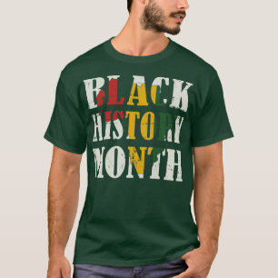 Camiseta Mês da história negra com mapa africano para afre