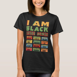 Camiseta Mês da História Negra Cultura Negra Eu Sou Negro T