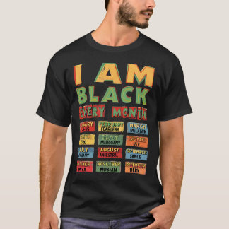 Camiseta Mês da História Negra Cultura Negra Eu Sou Negro T