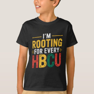 Camiseta Mês da História Negra da Hbcu Estou Torcendo Por C