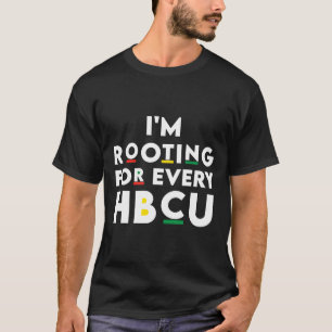 Camiseta Mês da História Negra da Hbcu Estou Torcendo Por C