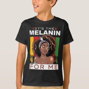 Camiseta Mês da História Negra É A Melanina Para Mim Bhm Mu