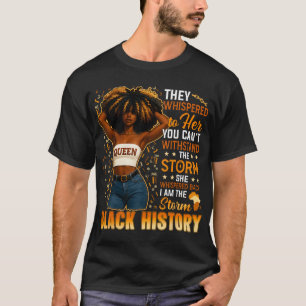 Camiseta Mês da História Negra Eu Sou A Tempestade Afro Rai