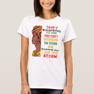Camiseta Mês Da História Negra Eu Sou A Tempestade Forte Af