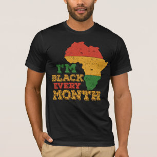 Camiseta Mês da História Negra Eu sou Negra Todos os Meses