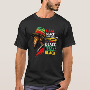 Camiseta Mês da História Negra Homens Afro-Americanos Pai