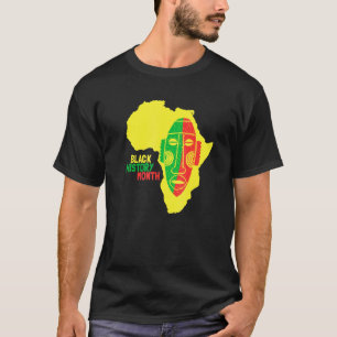 Camiseta Mês da História Negra Máscara Africana Para Profes