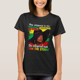 Camiseta Mês da História Negra Menina Africana Mulher Afro