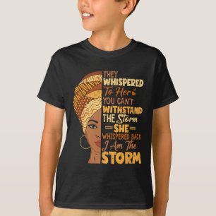 Camiseta Mês da História Negra Menina Africana Mulher Afro