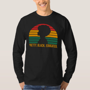 Camiseta Mês da História Negra Mulheres Negras Bonitas e Ed