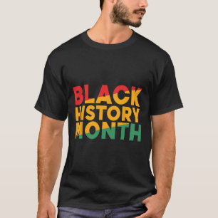 Camiseta Mês da História Negra Orgulho Afro-Americano Homen