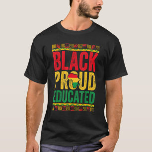 Camiseta Mês da História Negra Professor Negro Orgulhoso Ed