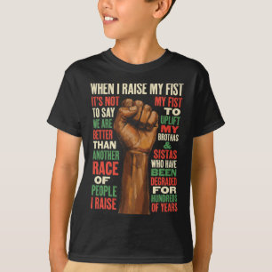 Camiseta Mês da História Negra Punho Erguido Direitos Civis