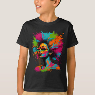 Camiseta Mês da História Negra Rainha Negra Afro-Americana