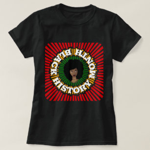 Camiseta Mês da História Negra, Raios do Sol, Mulher Negra