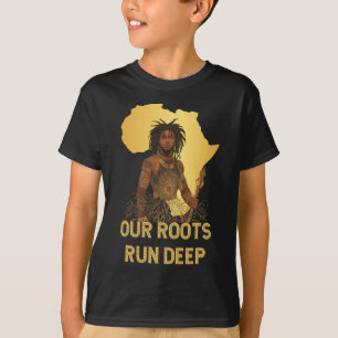 Camiseta Mês da História Negra Raízes Africanas São Profund