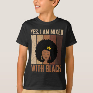 Camiseta Mês da História Negra Sim, sou misturado com afric