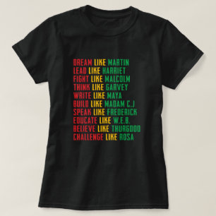 Camiseta Mês da História Negra, Sonhe Como Martin T-Shirt