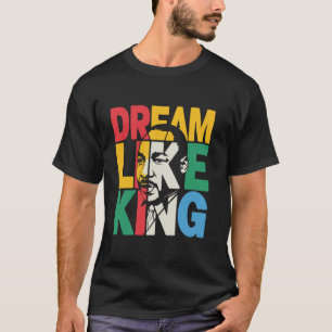 Camiseta Mês da História Negra Sonhe Como Rei Líder African