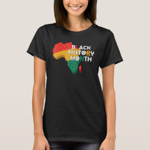 Camiseta Mês da História Negra Vintage Orgulhoso Afro-Ameri
