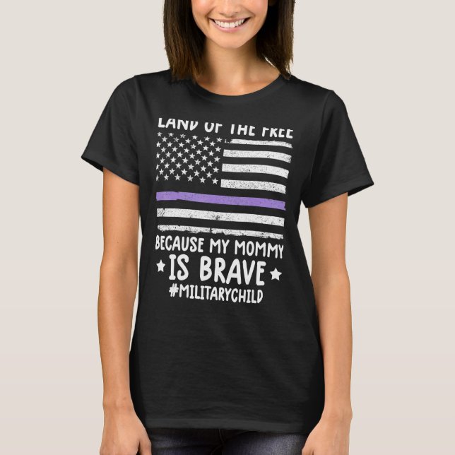 Camiseta Mês Da Terra Militar De Liberdade Porque Minha Mãe (Frente)