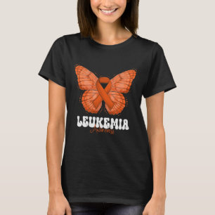 Camiseta Mês de Consciência Borboleta Laranja Fita