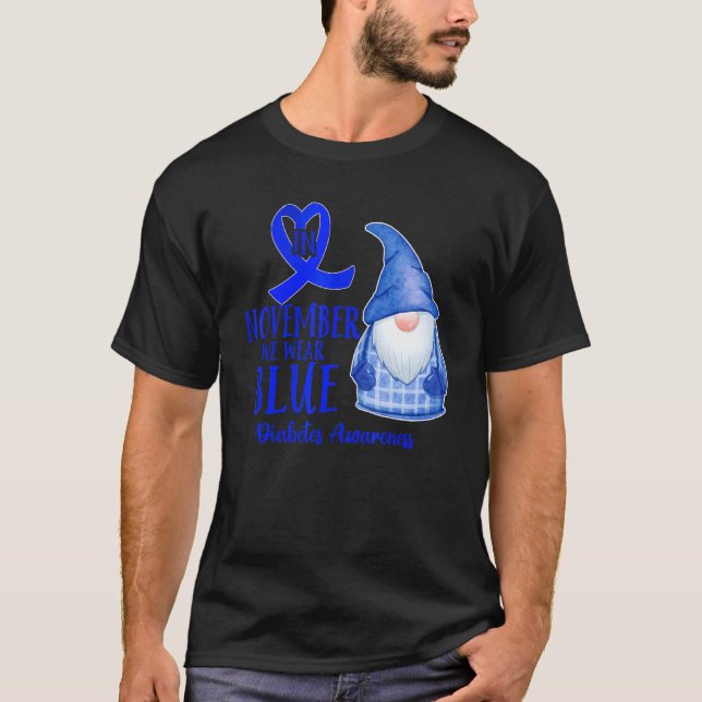 Camiseta Mês de Consciência da Diabetes Em novembro Vestimo (Frente)