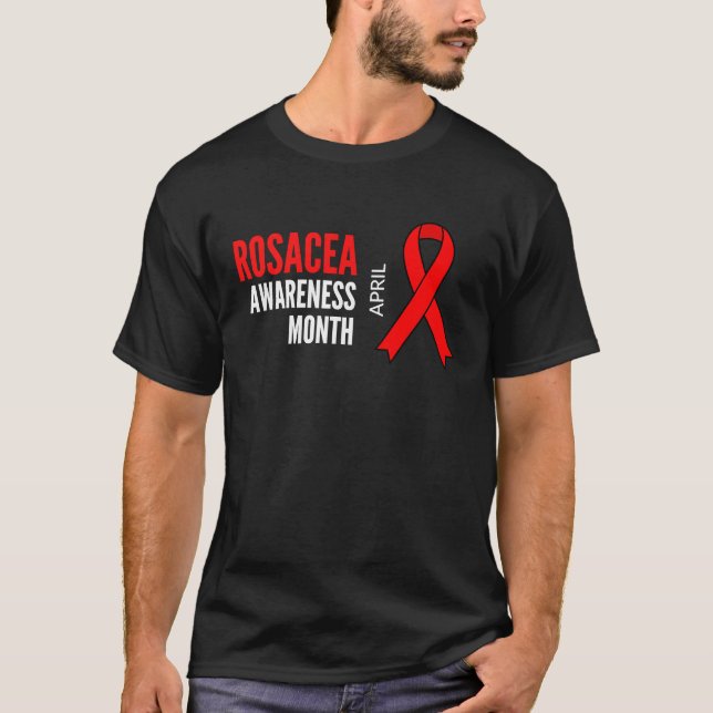 Camiseta Mês de Consciência da Rosacea (Frente)