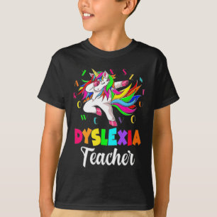 Camiseta Mês de Consciência Dislexia Professora Terapia Uni