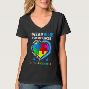 Camiseta Mês De Consciência Do Autismo Eu Visto Azul Para M